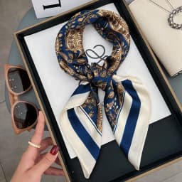 New Fashion Silk Scarf Neckerchief Women's Silk Square Scarf Purse Luxury Scarf for Women Designer Silk Headscarf