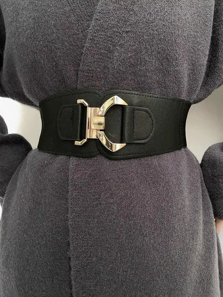 Women's Korean Retro Elastic Adjustable Decorative Waist Cincher, Versatile High-Quality Uncommon Wide Belt