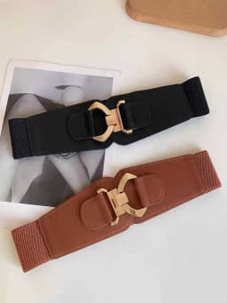 Women's Korean Retro Elastic Adjustable Decorative Waist Cincher, Versatile High-Quality Uncommon Wide Belt