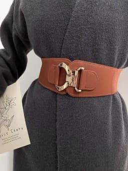 Women's Korean Retro Elastic Adjustable Decorative Waist Cincher, Versatile High-Quality Uncommon Wide Belt
