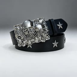 Subculture Harajuku Style Punk Studded Cross Belt Burst Pattern Hip Hop Street Style Men's Belt Rock Party Music Festival Belt
