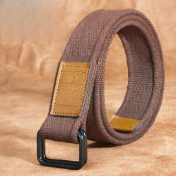 Unisex Canvas Belt for Men and Women, Casual Business Jeans Double-Ring Buckle Belt, Outdoor Woven Waistband