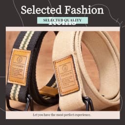 Unisex Canvas Belt for Men and Women, Casual Business Jeans Double-Ring Buckle Belt, Outdoor Woven Waistband