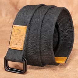 Unisex Canvas Belt for Men and Women, Casual Business Jeans Double-Ring Buckle Belt, Outdoor Woven Waistband