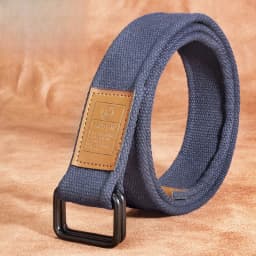 Unisex Canvas Belt for Men and Women, Casual Business Jeans Double-Ring Buckle Belt, Outdoor Woven Waistband