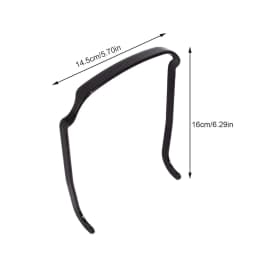 2Pcs Brown No-Slip Hair Band for Curly Hair, Invisible Plastic Headband, Non-Slip Hair Holder for Women, Perfect for Thick & Wavy Hair