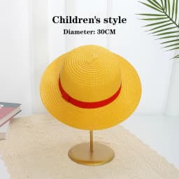 31-35CM Anime Straw Hat Festivals Party Cosplay Props Sun Protection Hat Parent-child Summer Sun Straw Beach Hat For Men Women
