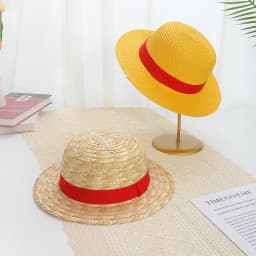 31-35CM Anime Straw Hat Festivals Party Cosplay Props Sun Protection Hat Parent-child Summer Sun Straw Beach Hat For Men Women