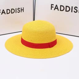 31-35CM Anime Straw Hat Festivals Party Cosplay Props Sun Protection Hat Parent-child Summer Sun Straw Beach Hat For Men Women