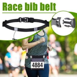 Ironman Triathlon Marathon Running Belt Adjustable Elastic Belt for Outdoor Sports Cycling Lightweight Number Plate Holder Belt