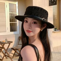 New Flat Top Sun Hat 2026 Delicate Weaving Straw Hat Summer Straw Hat Pearl New Elastic Ribbon Hat Sombreros Chapeau Femme