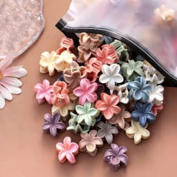 10/20pcs Small Hair Claw Clips Sweet Color Mixed Flower Frosted Clips Hairpin Barrette For Women Girl Kids Hair Accessories