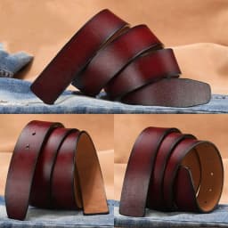 Durable Luxury Brand Designer Replacement Genuine Leather Belt No Buckle Girdle Classic Waistband 3.3/3.8cm with Hole