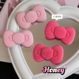 2026 New Trend Flocked Bow Hair Clip Soft Plush Cartoon Barrettes Party Kawaii Hair Accessories Women's Cute Side Duckbill Clip