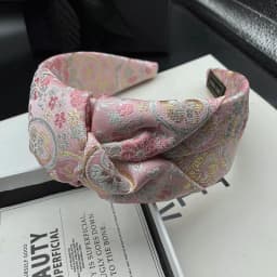 High Sense Embroidery Hairpin Hoop Female High Skull Top Adult Sweet Elegant Headdress Wide Edge Compression Headband
