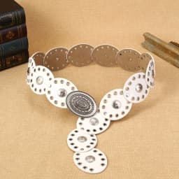 1 Unisex Waist Belt, Floral Oval Cake, Solid Color, Western Cowboy Style, Fashionable and Versatile, Suitable for Daily Outings