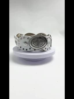 1 Unisex Waist Belt, Floral Oval Cake, Solid Color, Western Cowboy Style, Fashionable and Versatile, Suitable for Daily Outings