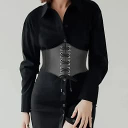 Women Corset Belt Bandage Super Wide Pu Leather Girdle Slimming Body Elastic High Waist Belts Versatile for Daily Bustier Corset