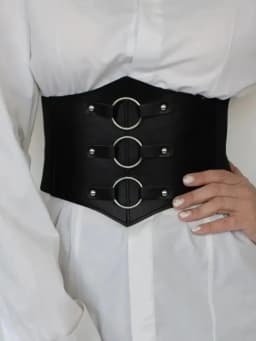 Women Corset Belt Bandage Super Wide Pu Leather Girdle Slimming Body Elastic High Waist Belts Versatile for Daily Bustier Corset