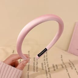 Sweet Pink Plaid Hairband Women's Fashionable Stylish High Top Knot Hair Clip Elegant Sensation Floral Print Hair Accessories