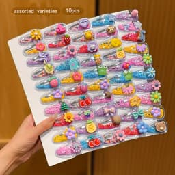 4/8 Pieces of Adorable Children’s Glitter Side Clips. Suitable for Braided Hairstyles and Design-Inspired Hairpin Sets.