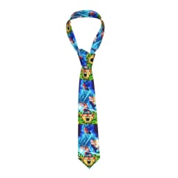 Necktie Dragon Ball Vegeta Blue Goku Men Silk Polyester 8 cm Wide Neck Ties for Mens Daily Wear Cravat Wedding Party
