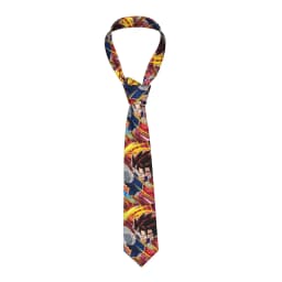 Necktie Dragon Ball Vegeta Blue Goku Men Silk Polyester 8 cm Wide Neck Ties for Mens Daily Wear Cravat Wedding Party