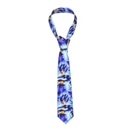 Necktie Dragon Ball Vegeta Blue Goku Men Silk Polyester 8 cm Wide Neck Ties for Mens Daily Wear Cravat Wedding Party
