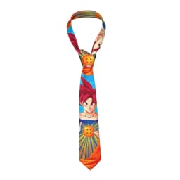 Necktie Dragon Ball Vegeta Blue Goku Men Silk Polyester 8 cm Wide Neck Ties for Mens Daily Wear Cravat Wedding Party