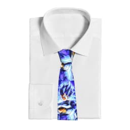 Necktie Dragon Ball Vegeta Blue Goku Men Silk Polyester 8 cm Wide Neck Ties for Mens Daily Wear Cravat Wedding Party