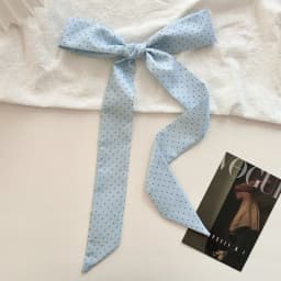 New Fashion Women's Polka Dot Simple Narrow Long Scarf Satin Ribbon Headbands Bag Tie Korean Style Versatile Fashion Accessories