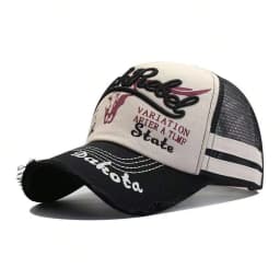 Unisex BLACK REBEL Embroidery Washing Baseball Net Caps Spring Summer Outdoor Adjustable Casual Hats Sunscreen Hat Sports Cap