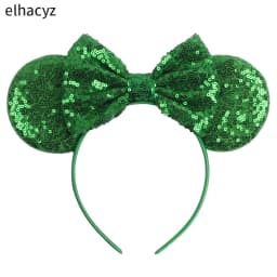 Mouse Ear Hairbands For Girls 5" Hair Bows Big Flip Sequins Ears DIY Kids Hair Accessories Headband Boutique Mujer