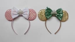 Mouse Ear Hairbands For Girls 5" Hair Bows Big Flip Sequins Ears DIY Kids Hair Accessories Headband Boutique Mujer