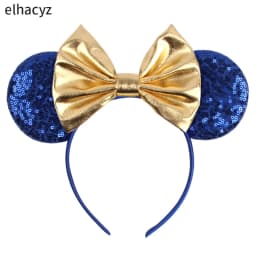 Mouse Ear Hairbands For Girls 5" Hair Bows Big Flip Sequins Ears DIY Kids Hair Accessories Headband Boutique Mujer