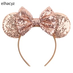 Mouse Ear Hairbands For Girls 5" Hair Bows Big Flip Sequins Ears DIY Kids Hair Accessories Headband Boutique Mujer