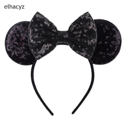 Mouse Ear Hairbands For Girls 5" Hair Bows Big Flip Sequins Ears DIY Kids Hair Accessories Headband Boutique Mujer