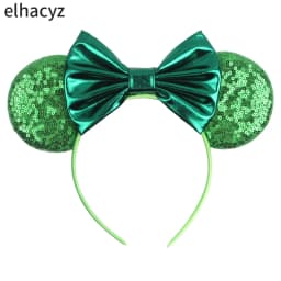 Mouse Ear Hairbands For Girls 5" Hair Bows Big Flip Sequins Ears DIY Kids Hair Accessories Headband Boutique Mujer