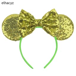 Mouse Ear Hairbands For Girls 5" Hair Bows Big Flip Sequins Ears DIY Kids Hair Accessories Headband Boutique Mujer