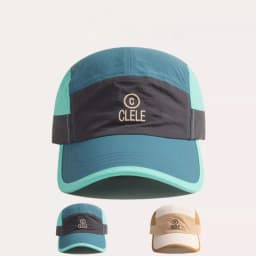 Curved Brim Quick-Dry Baseball Cap Unisex Embroidery Color Block Design Sport Hat for Running Cycling Outdoor Activities