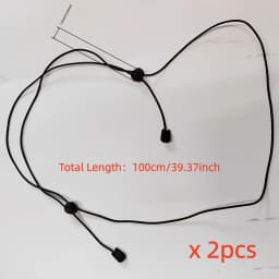 2pcs/pack Elastic Adjustable Belt | Casual Style, Non-Textile Fiber, Round Button, Plastic Buckle
