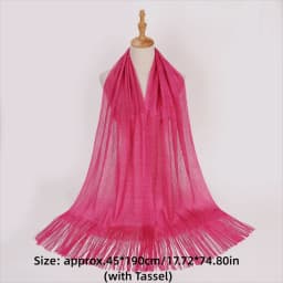 Elegant Shiny Metallic Scarf Long Gold Silver Thread Party Evening Dress Scarf with Tassel Bridal Wedding Wrap