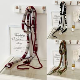 Korean Style Stripe Woolen Scarf Slim Knitted Y2K Girl Scarf Warm Neck Skinny Scarf Autumn Winter