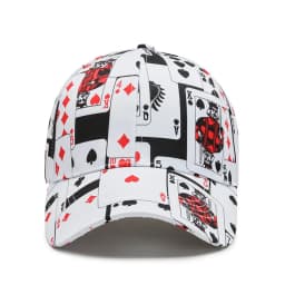 Unisex Poker Card Print Baseball Caps Spring Autumn Outdoor Adjustable Casual Hats Hip Hop Cap Sunscreen Hat