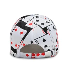 Unisex Poker Card Print Baseball Caps Spring Autumn Outdoor Adjustable Casual Hats Hip Hop Cap Sunscreen Hat