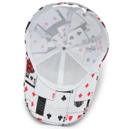 Unisex Poker Card Print Baseball Caps Spring Autumn Outdoor Adjustable Casual Hats Hip Hop Cap Sunscreen Hat
