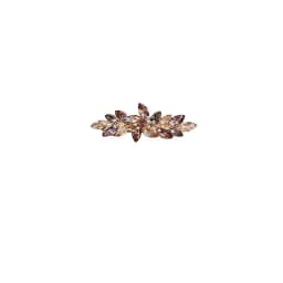 Korean Style Elegant Crystal Leaf Hair Clip, Shiny Rhinestone Barrette Fashion Hairpin for Women, Daily & Party Hair Accessories