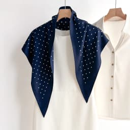 New Twill Shawl Triangle Scarf for Women Dot Neckerchief Female New Headband Hair Bands Print Foulard Hijab Wraps Bandana