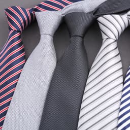 New Men's Jacquard Classic Striped 8cm Tie Gray Color Necktie For Business Wedding Party Suit Shirt Daily Wear Accessory Gift