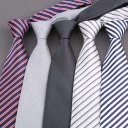 New Men's Jacquard Classic Striped 8cm Tie Gray Color Necktie For Business Wedding Party Suit Shirt Daily Wear Accessory Gift